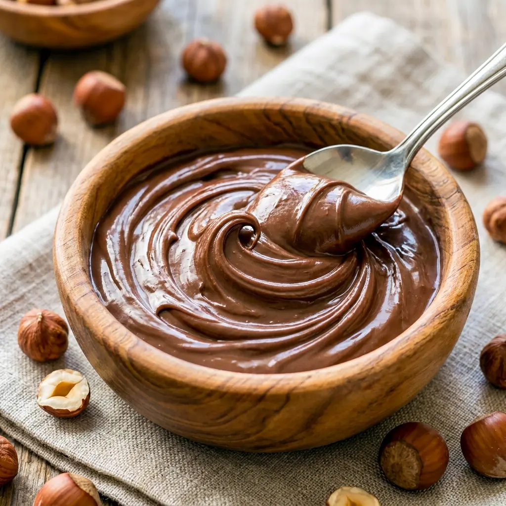 Homemade Nutella drizzled over biscuits and cookies, perfect for Cookies Et Biscuits fans who love rich chocolate flavor.