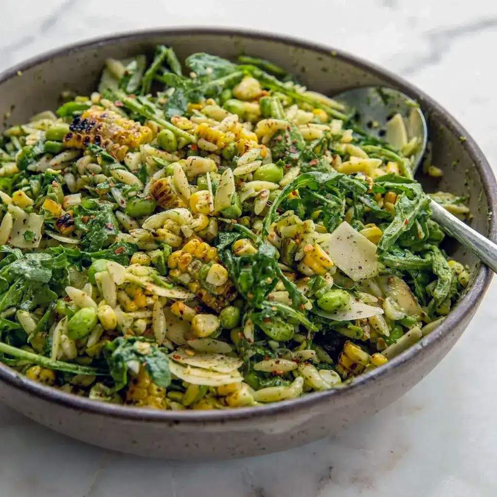 Bright and fresh, Grilled Corn Orzo Salad makes a delicious Scallion Salad Recipe for summer meals and meal prep.