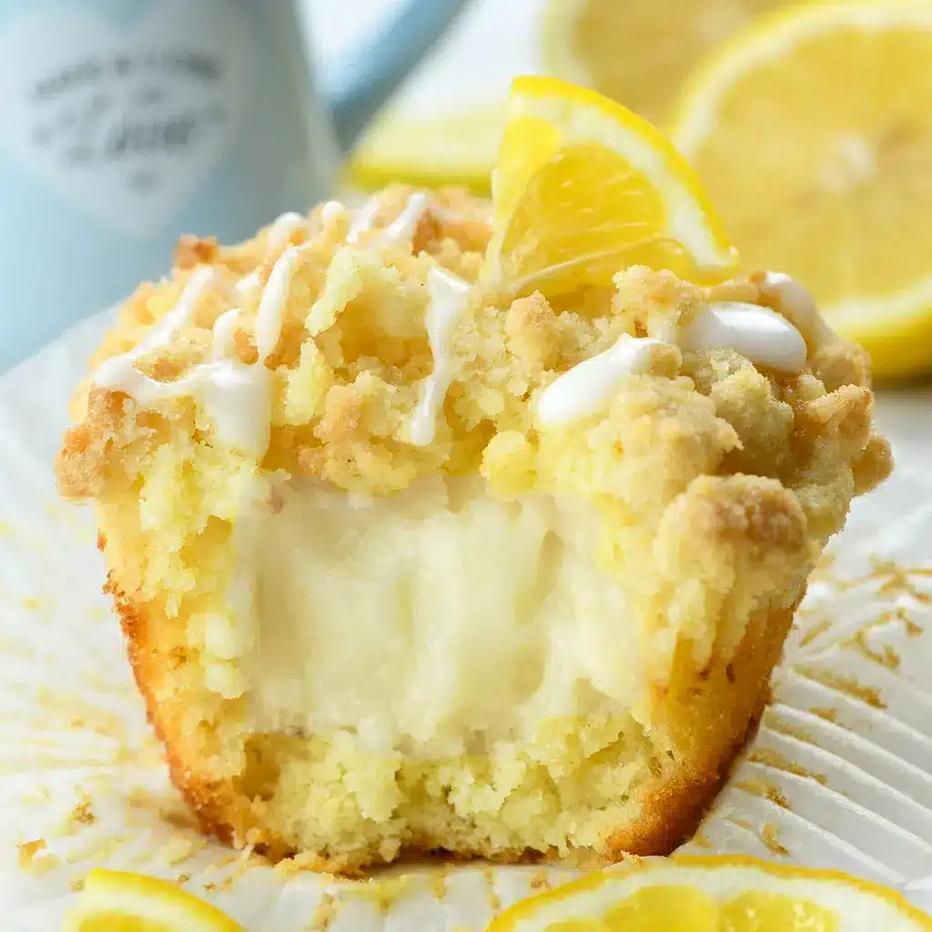 Soft, glazed Lemon Cream Cheese Muffins with a creamy center, one of the best Muffin Recipes Lemon fans will save.