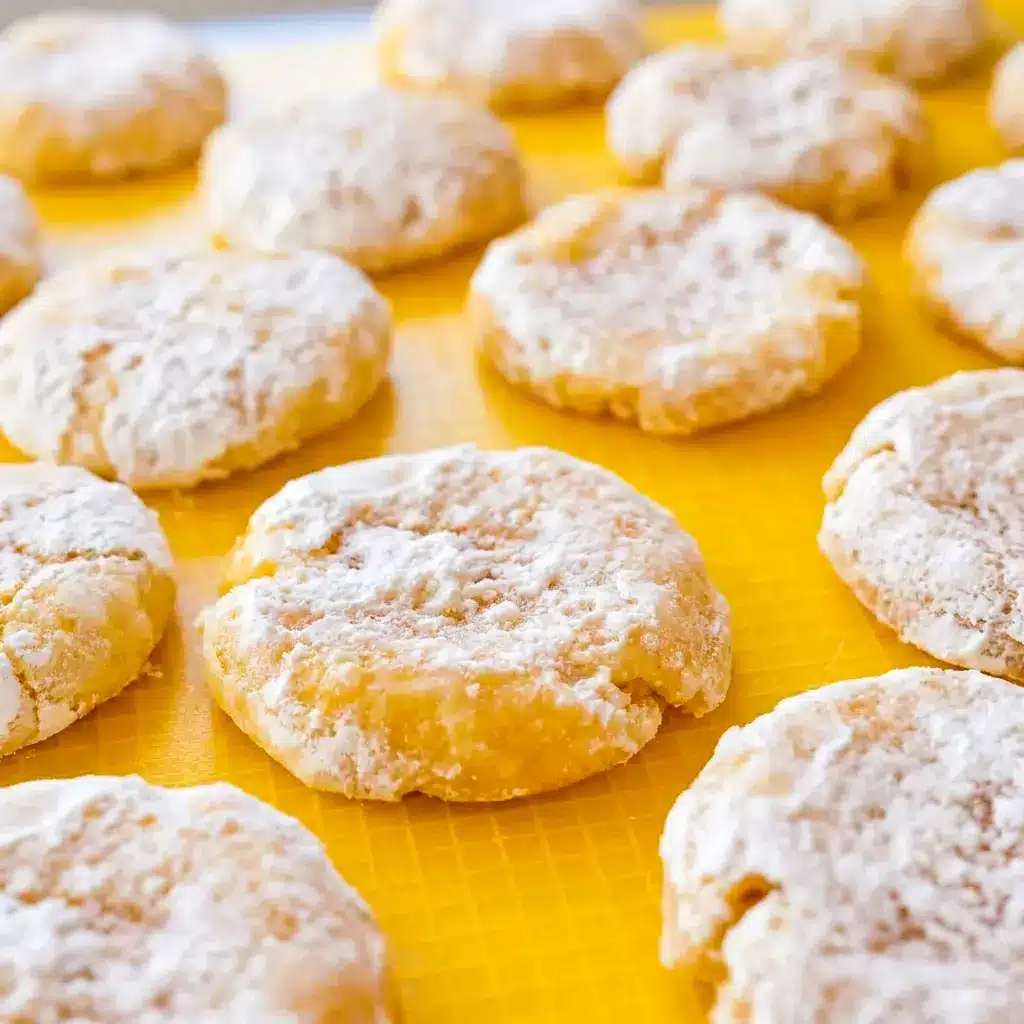 Lemon Pixie Cookies stacked on a white plate for Sugar Free Flour Free Recipes that feel simple, pretty, and bakery-worthy.