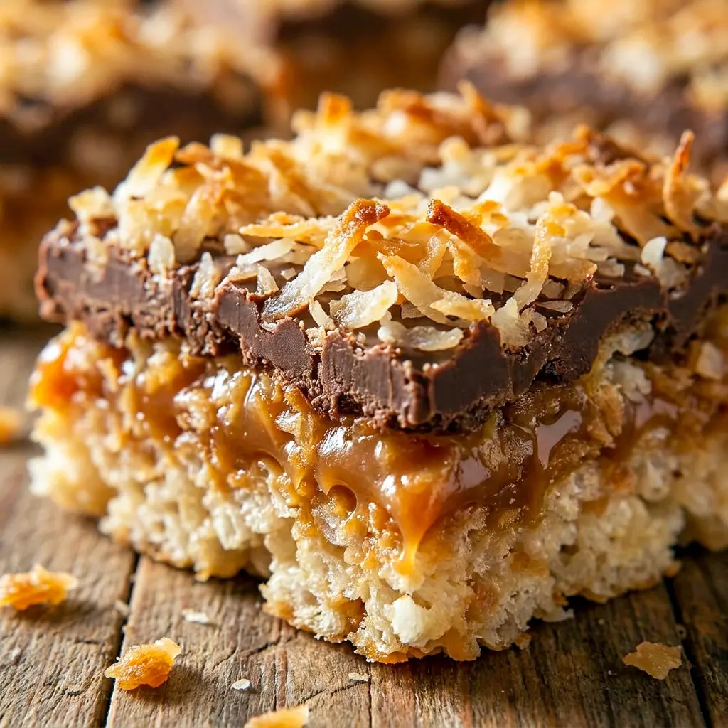 Samoa Rice Krispies are a fun take on Different Kinds Of Rice Crispy Treats with toasted coconut, caramel, and marshmallow goodness.