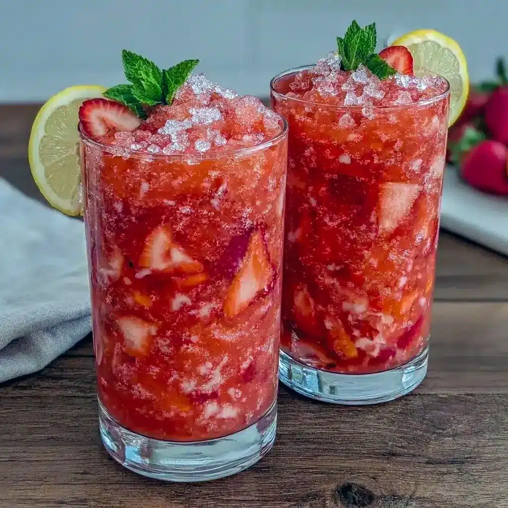 Frozen Strawberry Lemonade Slushies are a fun pick for Lemonade Slushy Recipes and easy family-friendly summer sipping.