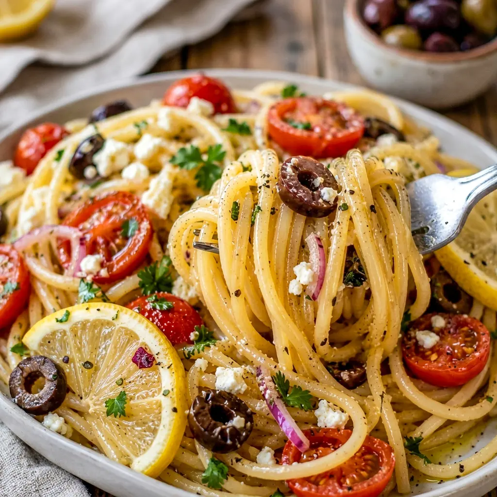 Fresh Mediterranean Lemon Pasta served with parsley and lemon zest, a simple option for Lemon Dishes Meals with bold flavor.