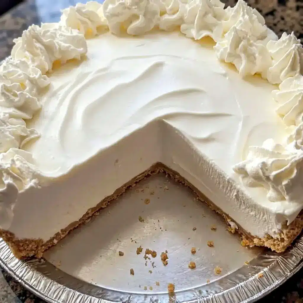 No-Bake Marshmallow Whip Cheesecake is shown with a smooth topping and elegant garnish, a great answer for What To Make With Cream Cheese.