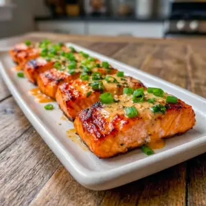 Bang Bang Salmon served as a creamy, spicy salmon dinner, perfect for Easy Dinner Ideas With Salmon and busy weeknight meals.