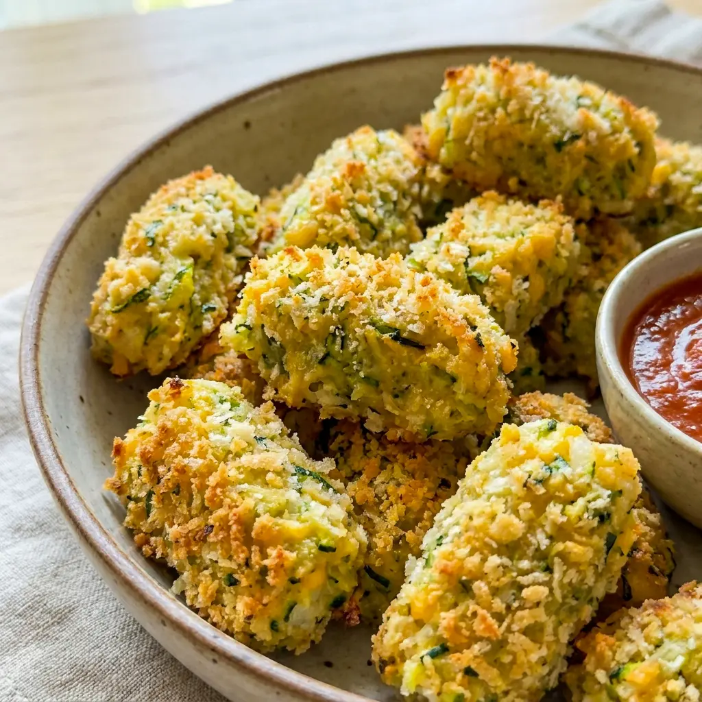 Homemade Crispy Baked Zucchini Tots made with fresh shredded zucchini, perfect for Things To Cook With Zucchini.