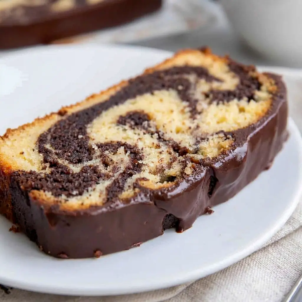 Overhead shot of Keto Marble Pound Cake on a cooling rack, one of the best Low carb desserts you'll bake.