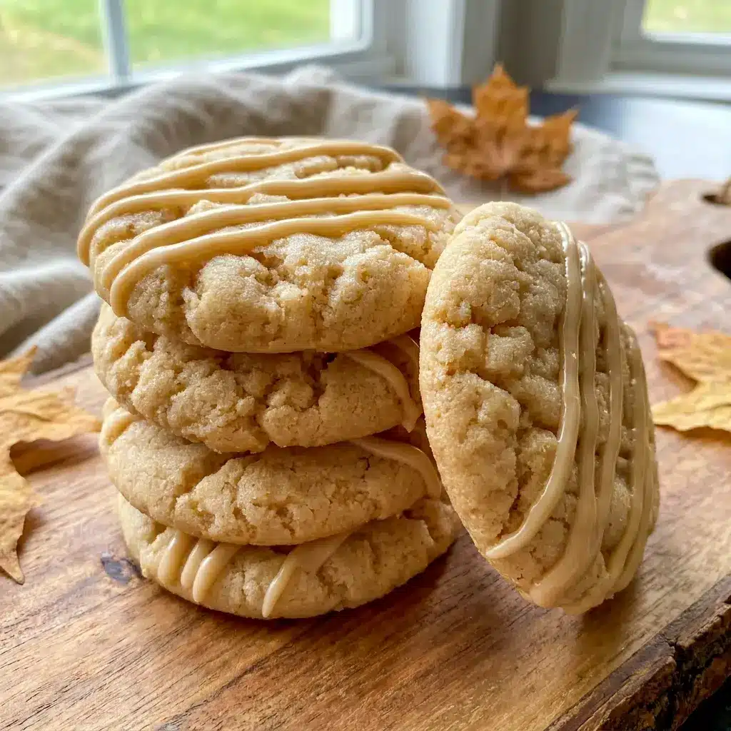 Golden-edged Soft Maple Sugar Cookies cooling on a wire rack, infused with rich Sugar Maple flavor in every bite.