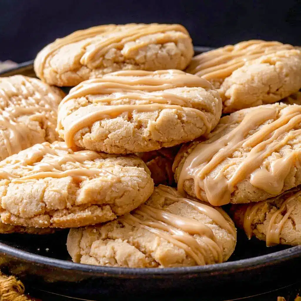 One of these Soft Maple Sugar Cookies sliced in half, revealing the soft, tender center of this easy Sugar Cookie recipe.